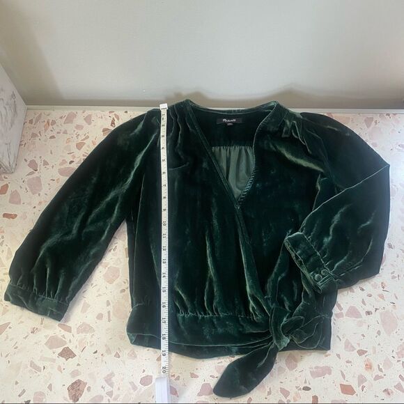 Madewell Velvet Wrap Top  - Picture 7 of 14